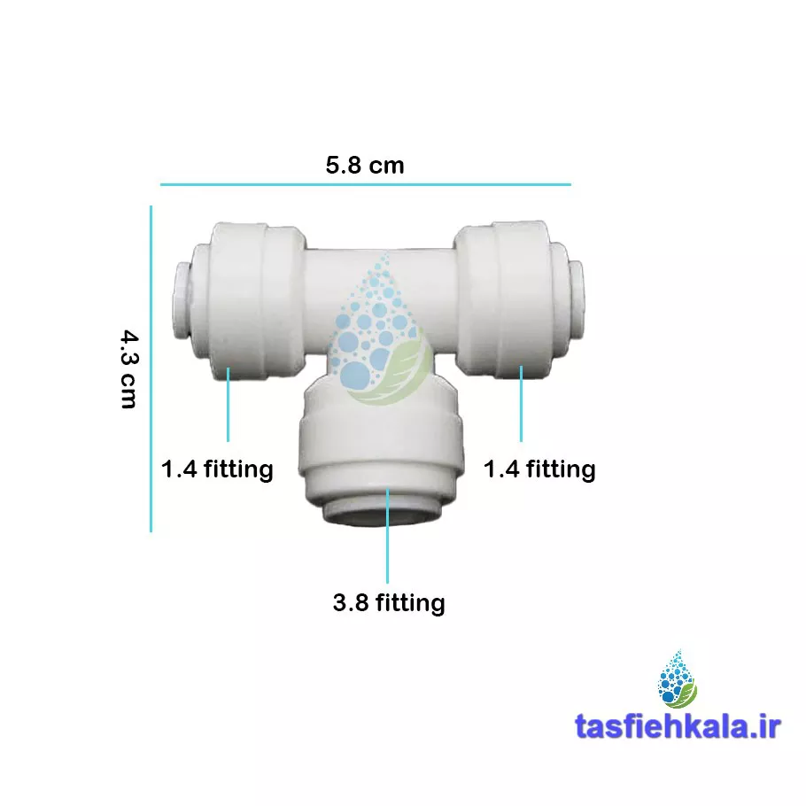 سه راه سه سر فیتینگی 6-10-6 نیمه صنعتی