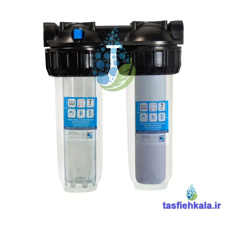 رسوب گیر کولر آبی با فیلتر الیاف و پلی فسفات 10 اینچ
